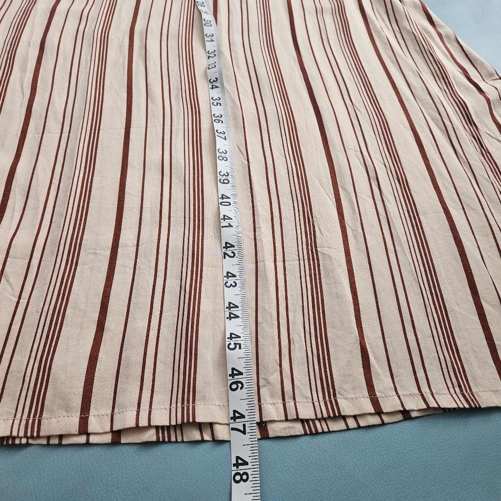 Natalie Martin Marlien Maxi Dress in Thin Stripe Cocoa Butter - Picture 9 of 11